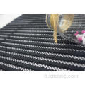 Tessuto di maglia a righe nere in poliestere